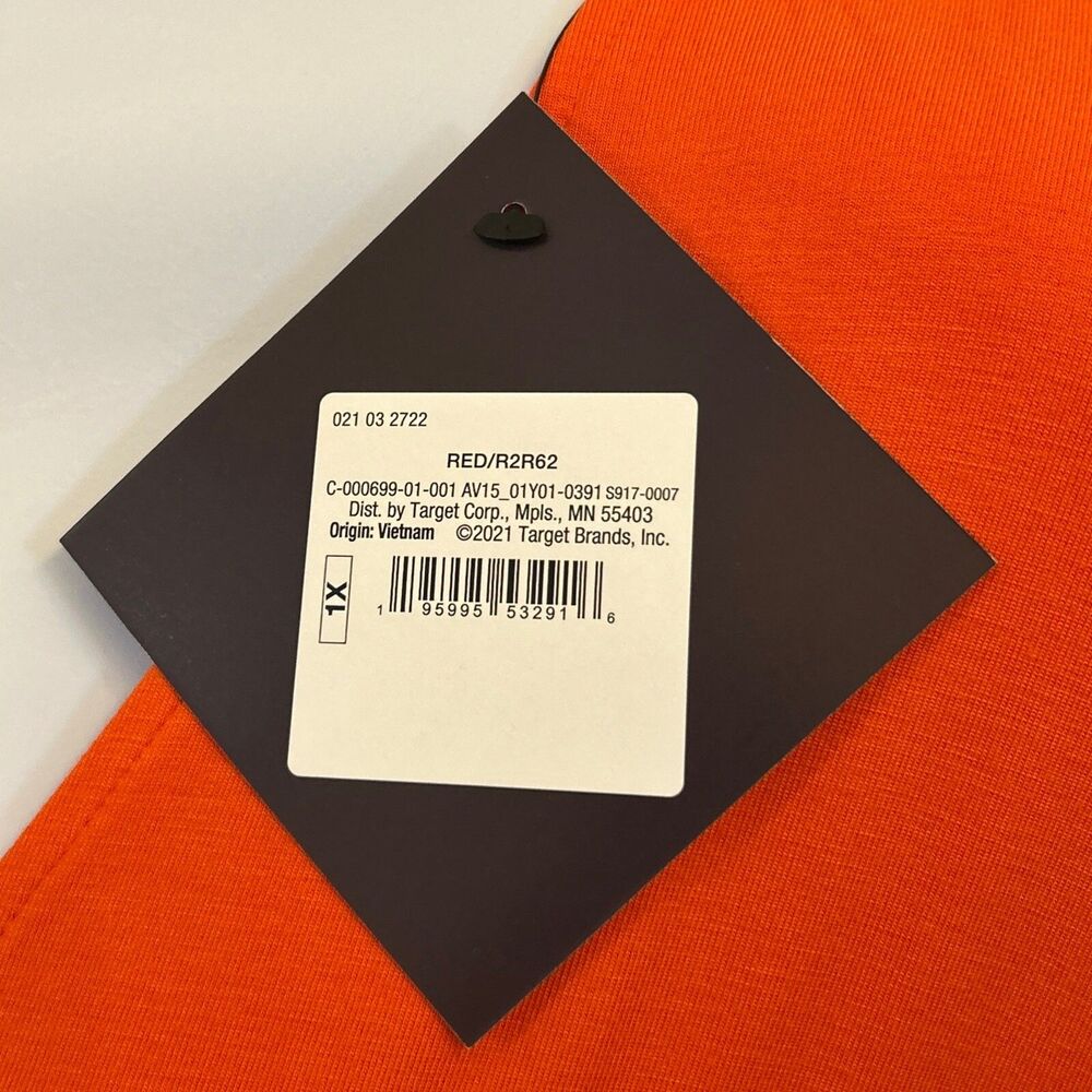 Ava & Viv Plus Size 1X Orange V Neck Dolman Short Sleeve Dress NWT - Picture 15 of 16